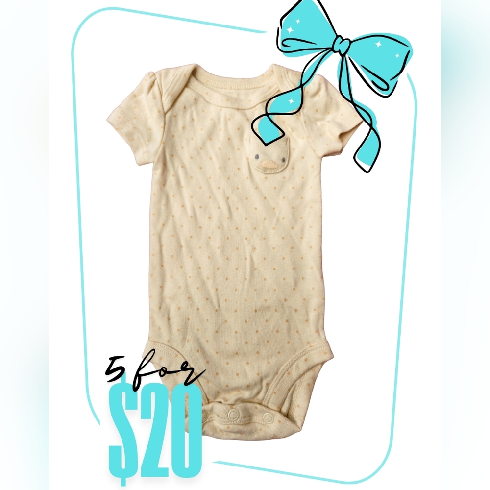 Carter's Yellow Baby Onesie with Polka Dots